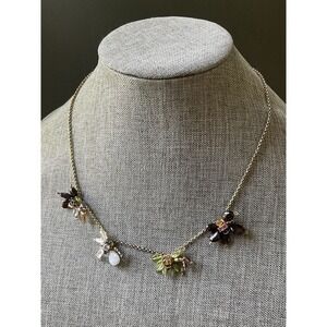 Real Collectibles By Adrienne Necklace Vintage Faux Stone Crystal Gold Tone